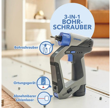 Visseuse-perceuse sans fil Dremel avec fonction de visseuse-perceuse, localisateur et laser linéaire amovible