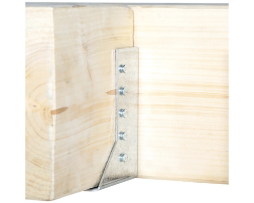 Connecteur de bois métallique fixé avec des vis à deux pièces de bois