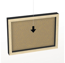 Hängende Pinnwand mit Holzrahmen