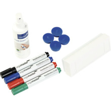 Whiteboard Zubehörset mit Reiniger, Stiften, Magneten und Stiftehalter
