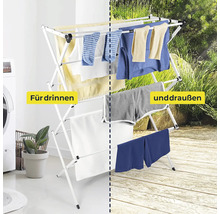 Séchoir à linge pour intérieur et extérieur avec linge