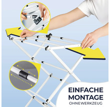 Séchoir à linge pliable avec montage facile sans outil