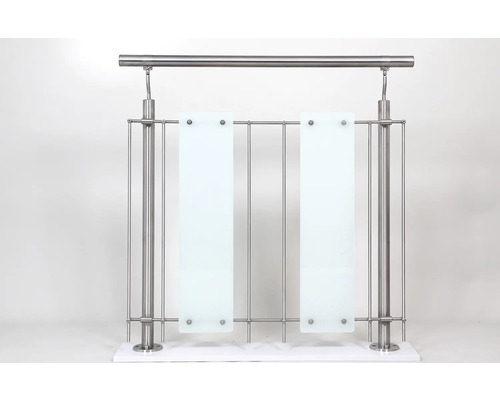 Geländer aus Edelstahl mit Glaselementen