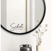 Autocollant mural décoratif avec miroir et vase
