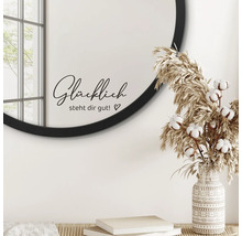 Miroir rond avec l'inscription Heureux te va bien