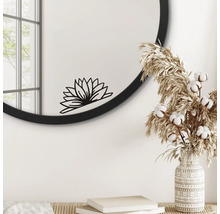 Autocollant mural décoratif avec un motif de fleur de lotus sur un miroir