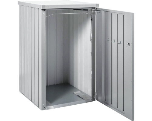 Box poubelle métallique ouverte pour le stockage des poubelles