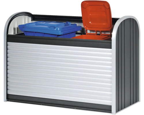 Mülltonnenbox mit zwei Mülltonnen