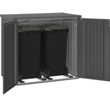 Mülltonnenbox mit zwei Mülltonnen
