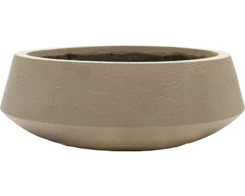 Pot de fleurs beige en faïence