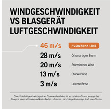Comparaison entre la vitesse du vent et la vitesse de l''air du souffleur