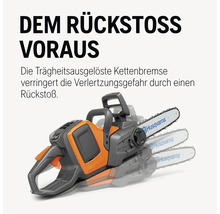 Husqvarna Kettensäge zur Reduzierung der Verletzungsgefahr durch Rückstoß.