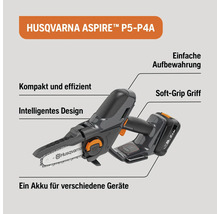 Husqvarna Aspire Akku-Kettensäge mit Soft-Griff