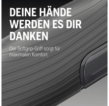 Detailaufnahme eines Werkzeuggriffs mit Softgrip für maximalen Komfort