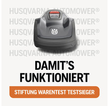 Robot tondeuse Husqvarna avec distinction Stiftung Warentest vainqueur du test