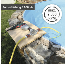 Pompe de perceuse pour vider une piscine