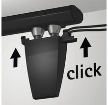 Illustration d''une fixation par clic pour un luminaire