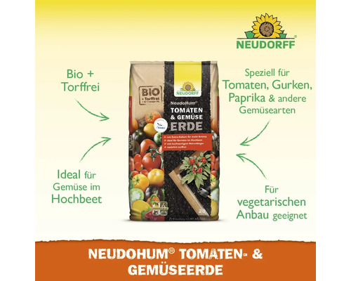 Neudorff NeudoHum Terreau tomates et légumes en sac