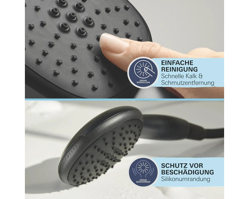 Grohe Handbrause mit Speedclean Funktion zur einfachen Reinigung und Schutz vor Beschädigung