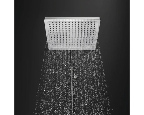 Pomme de douche rectangulaire avec jet d''eau