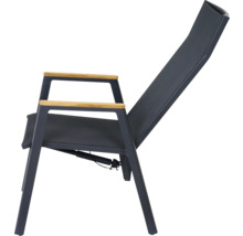 Chaise de jardin réglable avec accoudoirs
