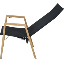 Fauteuil de jardin en bois avec dossier réglable