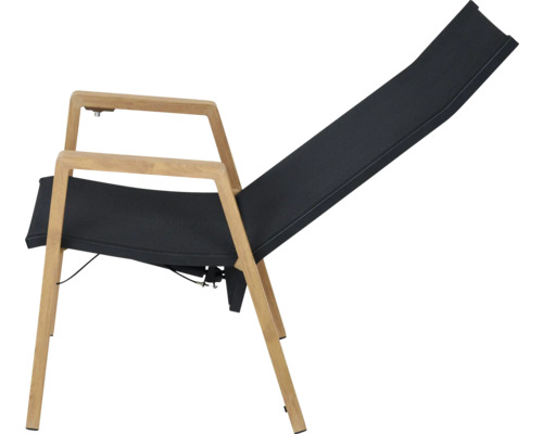 Fauteuil de jardin en bois avec dossier réglable