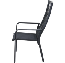 Chaise de jardin avec accoudoirs et dossier haut