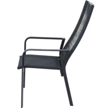 Chaise de jardin avec accoudoirs et dossier haut
