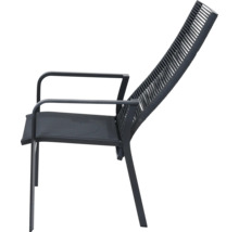 Fauteuil de jardin avec accoudoirs et dossier haut