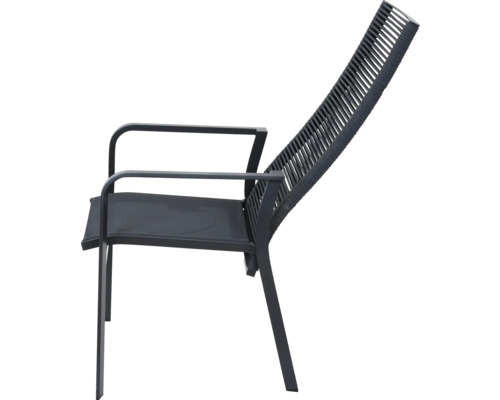 Fauteuil de jardin avec accoudoirs et dossier haut