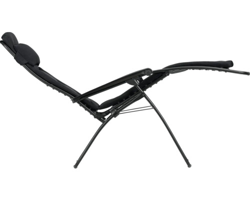 Schwarzer Relaxsessel mit verstellbarer Rückenlehne