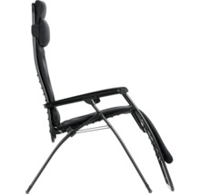 Schwarzer Relaxsessel für den Garten