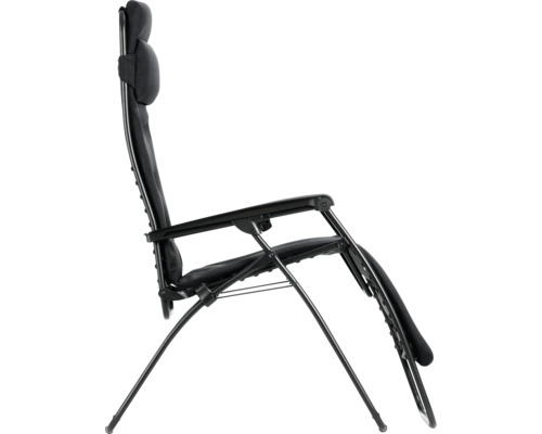 Schwarzer Relaxsessel für den Garten