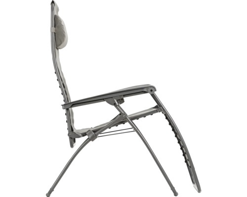 Grauer Relaxsessel mit Kopfkissen