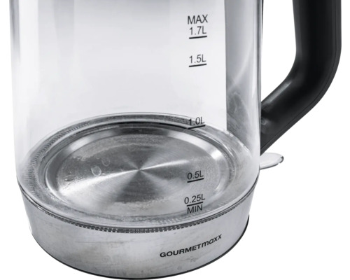 Gourmetmaxx Wasserkocher aus Glas mit Füllstandsanzeige