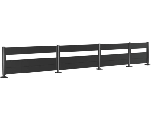 Éléments de clôture opaques avec poteaux pour le jardin