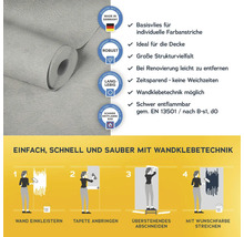 Vliestapete mit Informationen zu Eigenschaften und Verarbeitung
