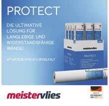Meistervlies Protect Vliestapete für langlebige und widerstandsfähige Wände mit großer Strukturvielfalt und Made in Germany Siegel