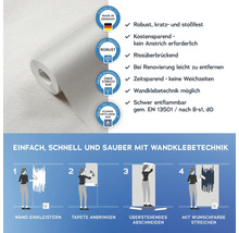 Tapetenrolle mit Produkteigenschaften und Anbringungsanleitung