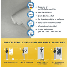 Rolle Vliestapete mit Produkteigenschaften und Verarbeitungshinweisen