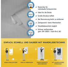 Tapetenrolle mit Hinweisen zu Eigenschaften und Verarbeitung