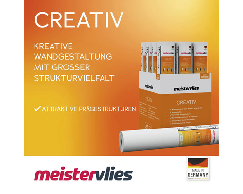 Meistervlies Creativ Tapete zur kreativen Wandgestaltung mit großer Strukturvielfalt