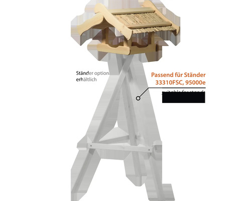 Vogelhaus mit optionalem Ständer erhältlich