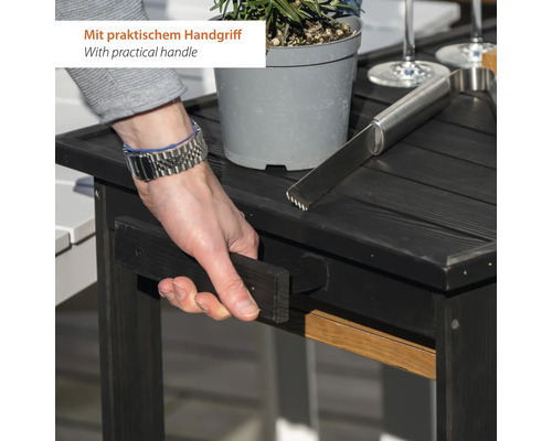 Tisch mit praktischem Griff