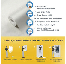 Rolle Vliestapete mit Informationen zu Eigenschaften und Verarbeitung
