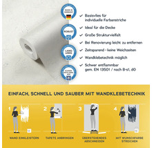 Tapetenrolle mit Informationen zu Eigenschaften und Verarbeitungshinweisen