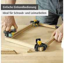 Serre-joints d''angle pour coller des panneaux de bois.