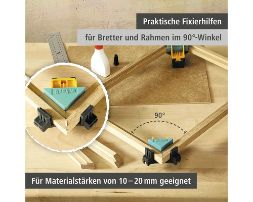 Wolfcraft Eckspanner-Set für Holzarbeiten im 90-Grad-Winkel