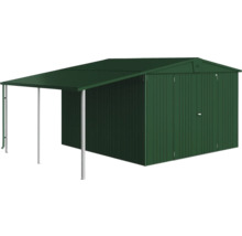 Abri de jardin métallique avec carport